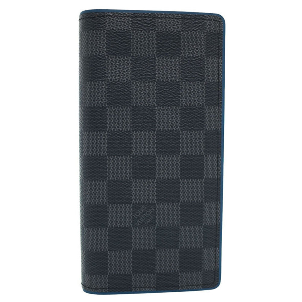Louis Vuitton Damier Graphite Black Portefeuille Brazza Bi fold Long Wallet